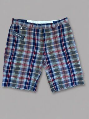 Polo Ralph Lauren Madras Plaid Shorts 36 NWT Cotton Preppy Golf Summer